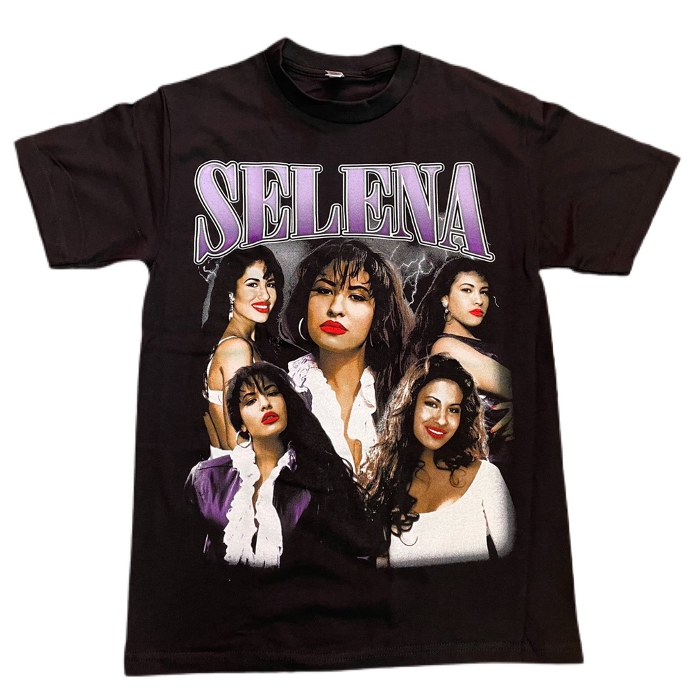 Selena Quintanilla black tshirt  como la Flor unisex